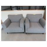 Lot - (2) Stuffed Chairs
