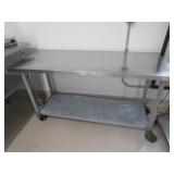 24' x 60' x 34' SS Mobile Worktable