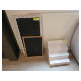 Lot - Blackboard Easel, Graduated Wooden Display,