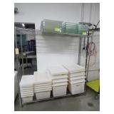 Lot - Wire Rack w/ Food Storage Tubs