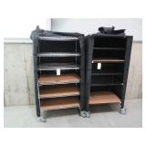 Lot - (2) Uline Rolling Carts w/ Covers