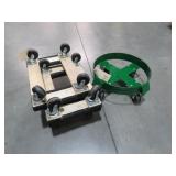 Lot - Uline Barrel Dolly & 3 Small Furniture