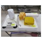 Lot - Cutting Boards, Hot Pads, Gloves, Etc.