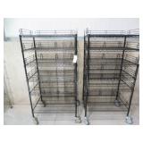 Lot - (2) Uline 24' x 36' Rolling Stock Carts