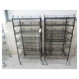 Lot - (2) Uline 24' x 36' Rolling Stock Carts