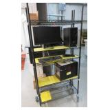 (2) Uline 12' x 36' Wire Racks  - 1 w/ Wheels & 1