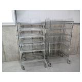 Lot - (2) 24' x 36' Rolling Stock Carts