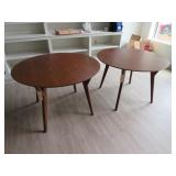 (2) 45' Round Wooden Tables