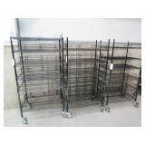 Lot - (3) 24' x 36' Rolling Stock Carts