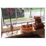 Lot - Baskets, Fruit Rack, Cutting Board, Etc.