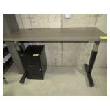 24' x 60' Riser Desk w/ 2-Drawer File Cabinet