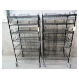 Lot - (2) 24' x 36' Rolling Stock Carts