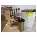 Lot - Cocktail Set, Menu Stands, Etc.