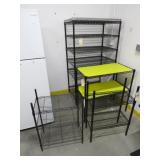 Lot - (4) Misc. Wire Racks (No Wheels)