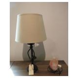 Lot - Salt Lamp & Table Lamp