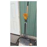 2 SNOW SHOVELS & SHOP BROOM