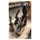 GROUP OF WOOD CARVINGS