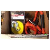 2 TOW STRAPS & CAULKING GUN