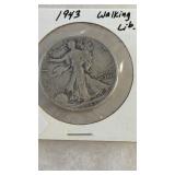 1943 WALKING LIBERTY SILVER HALF DOLLAR