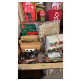 BX OF CHRISTMAS DECORATIONS, TREE STAR & MISC