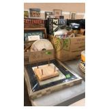 2 BX STONEWARE, DISHES, PICTURE FRAMES & MISC