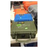 2 PELICAN 1150 HARD SIDED CASES, GREEN/BLUE