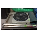 FOLDING COLEMAN CAMP STOOL & FAN