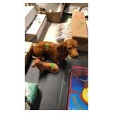 2 DACHSHUND FIGURINES