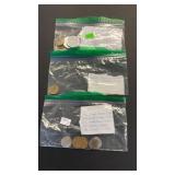 5 CANDAIAN COINS, IWOJIMA NCO CLUB TRADE TOKEN &