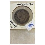 1945 BARBER SILVER HALF DOLLAR, RARE