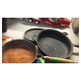 3 CAST IRON SKILLETS