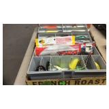 FISHING TACKLE BOX & TACKLE INSIDE