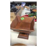 AUTHENTIC WOOD CROFTERY SOLID CHERRY FRUIT BOWL