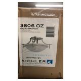 NEW OLD BRONZE 3 LIGHT SUNSET MARBLE LIGHT FIXTURE