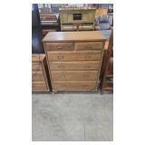 HARMONY HOUSE COLONIAL OAK MCM CHEST OF DRAWERS