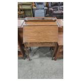 PETITE OAK DROP FRONT DESK