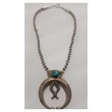 STERLING NAVAJO PEARLS & PENDANT