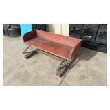 ANTIQUE WAGON SEAT ON LEAF SPRING SUSPENSION
