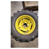 1 GOODYEAR 7-12 TUBELESS TRACTOR TIRE WITH WHEEL