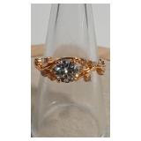 925 MOISSANITE 1.5 CT  ROSE GOLD COLOR RING