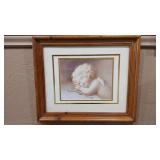 CUPID ASLEEP FRAMED ART