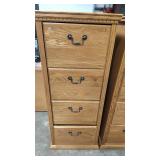 OAK 4 DRAWER FILING CABINET