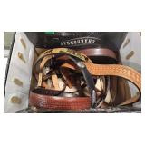 GROUP OF LEATHER BELTS