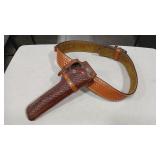 LEATHER AMMO BELT WITH HOLSTER