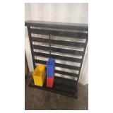 HANGING ORGANIZER RACK WITH ORGANIZER BINS