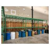 INDUSTRIAL METAL SHELVING UNIT 27.5' W X 10' TALL