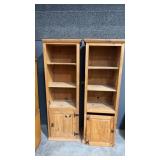 2 - PINE BOOK SHELVES
