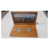 2 -1.5 OZ. SILVER LEWIS & CLARK BICENTENNIAL