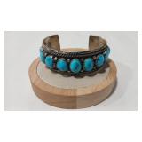 TURQUOISE & STERLING CONTEMPORARY CUFF