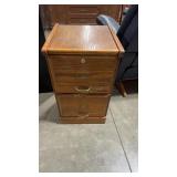 2 DRAWER WOOD FILING CABINET
